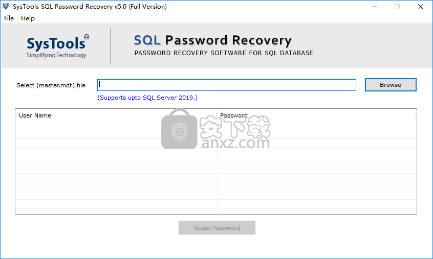 SysTools SQL Password Recovery(SQL密码恢复工具)