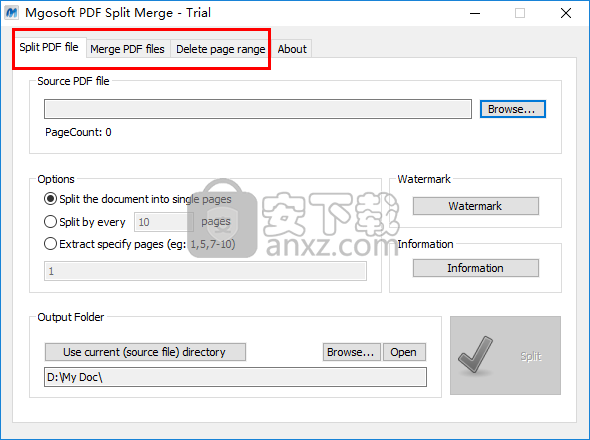 Mgosoft PDF Split Merge(pdf拆分合并软件)