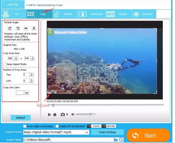 UkeySoft Video Editor(视频文件剪辑工具)