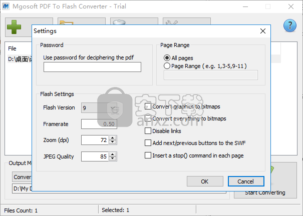 Mgosoft PDF To Flash Converter(PDF转Flash转换器)