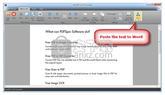 Free PDF to TXT Converter(PDF转TXT转换器)