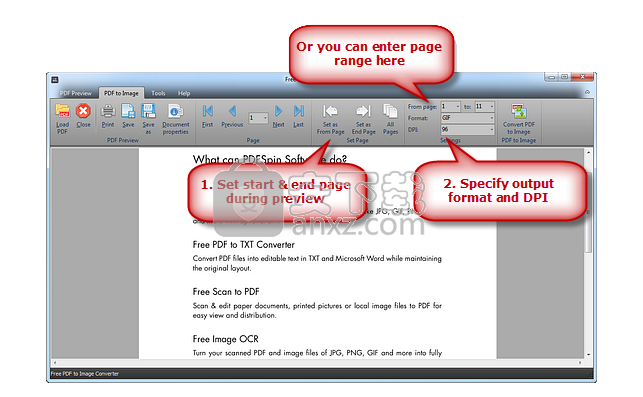 pdf转图片工具(Free PDF to Image Converter)