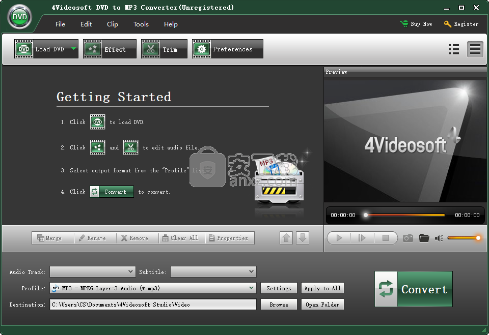 4Videosoft DVD to MP3 Converter(DVD转MP3转换器)