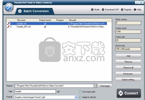 ThunderSoft Flash to Video Converter(文件转换工具)