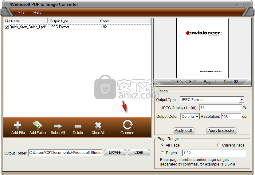 4Videosoft PDF to Image Converter(PDF转图片转换器)