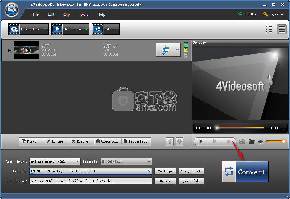 4Videosoft Blu-ray to MP3 Ripper(蓝光转mp3软件)