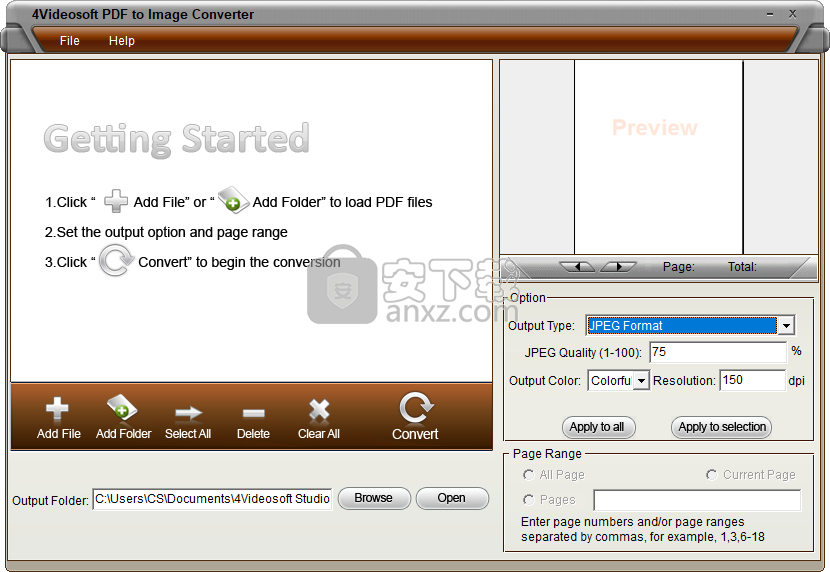 4Videosoft PDF to Image Converter(PDF转图片转换器)