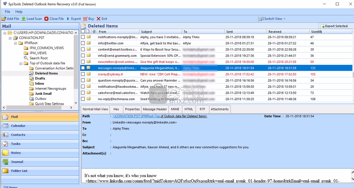 SysTools Outlook Deleted Items Recovery下载