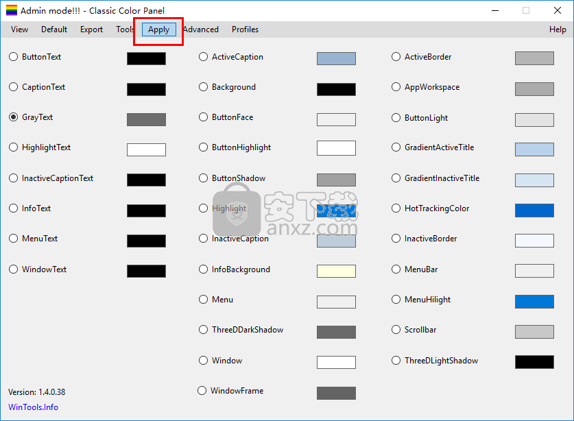 Classic Color Panel(win10系统窗口颜色更改工具)