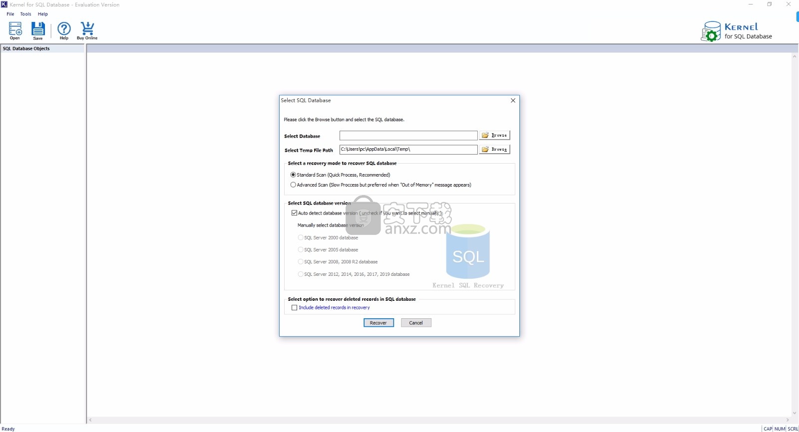 Kernel SQL Backup Recovery(SQL数据库修复工具)