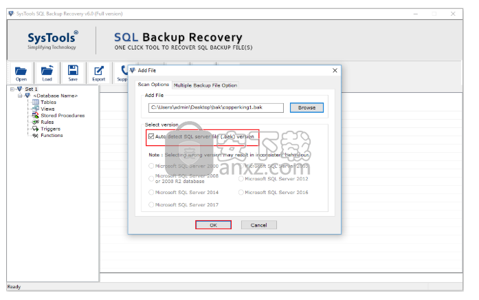 SysTools SQL Backup Recovery(SQL数据库备份恢复工具)