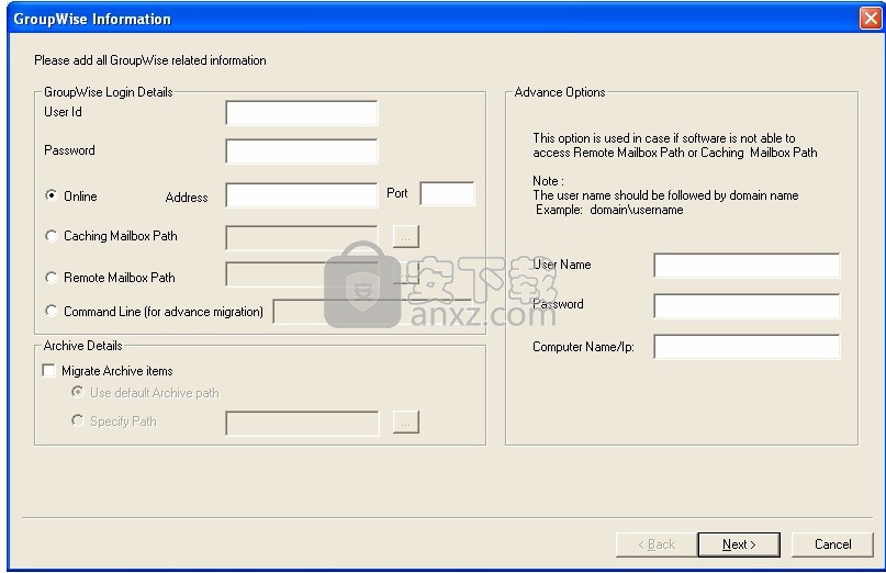 GroupWise to Lotus Notes(文件迁移与转换工具)