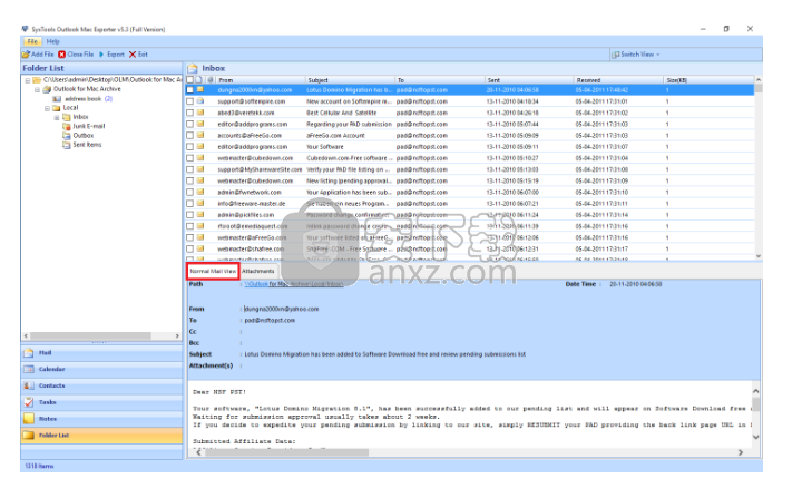 SysTools Outlook Mac Exporter(OLM到PST转换器)