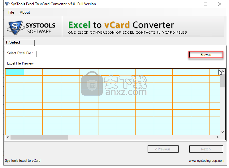 SysTools Excel to vCard Converter(Excel转vCard转换器)