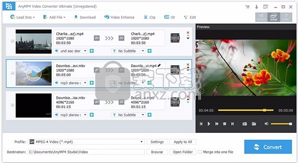 AnyMP4 MP4 Converter(Mp4格式转换工具)
