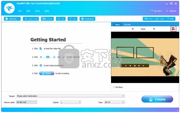 AnyMP4 Blu-ray Creator(蓝光光盘制作工具)