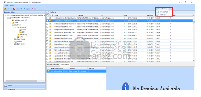 SysTools Outlook Mac Exporter(OLM到PST转换器)