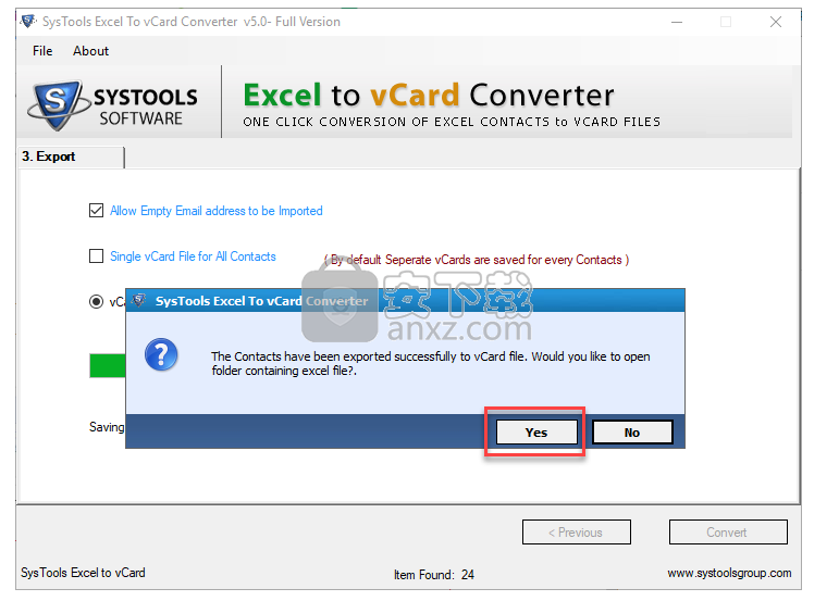 SysTools Excel to vCard Converter(Excel转vCard转换器)