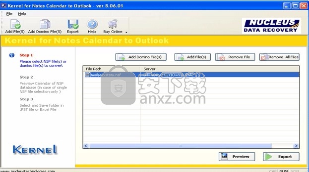 Notes Calendar to Outlook(NSF日历转换工具)