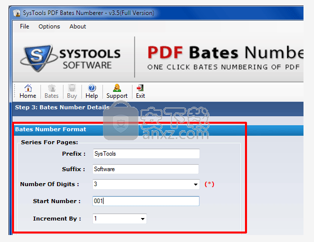 SysTools PDF Bates Numberer(PDF贝茨编号添加工具)