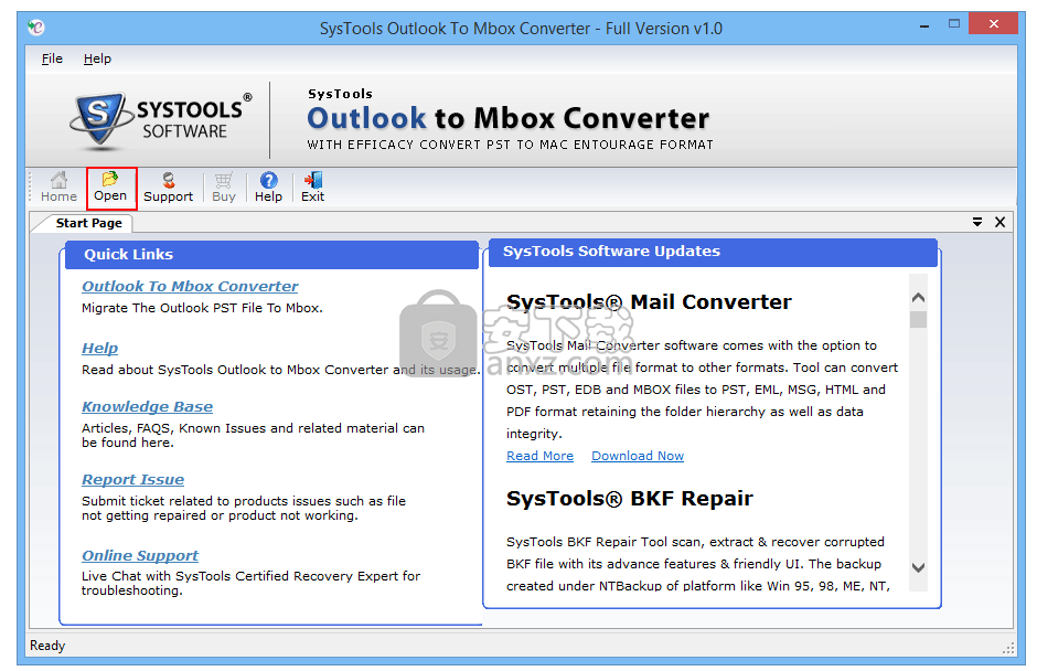 SysTools Outlook to MBOX(Outlook转Mbox转换器)