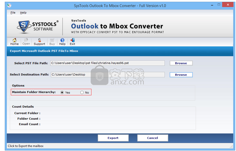 SysTools Outlook to MBOX(Outlook转Mbox转换器)