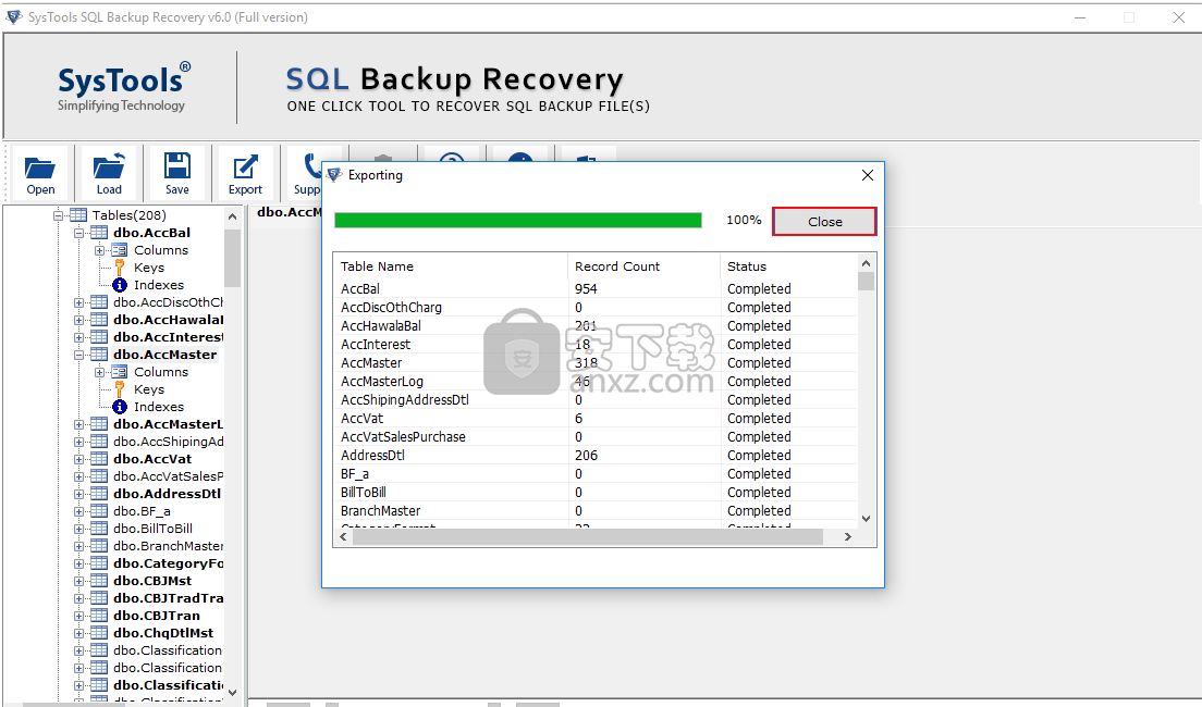 SysTools SQL Backup Recovery(SQL数据库备份恢复工具)