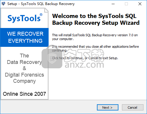 SysTools SQL Backup Recovery(SQL数据库备份恢复工具)