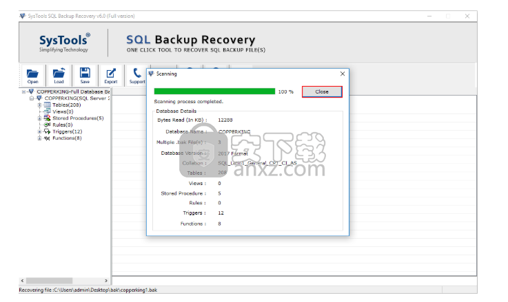 SysTools SQL Backup Recovery(SQL数据库备份恢复工具)