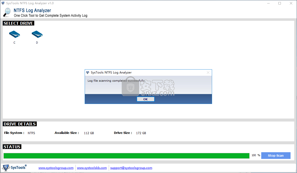 NTFS硬盘日志分析软件(SysTools NTFS Log Analyzer)