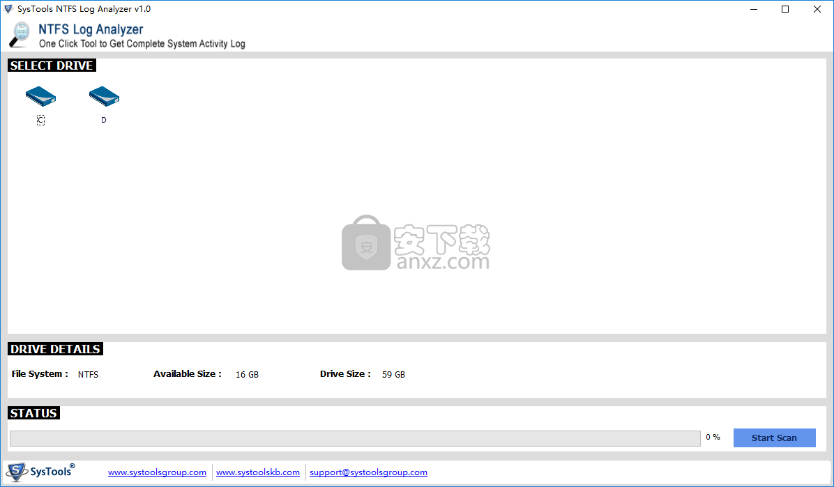 NTFS硬盘日志分析软件(SysTools NTFS Log Analyzer)