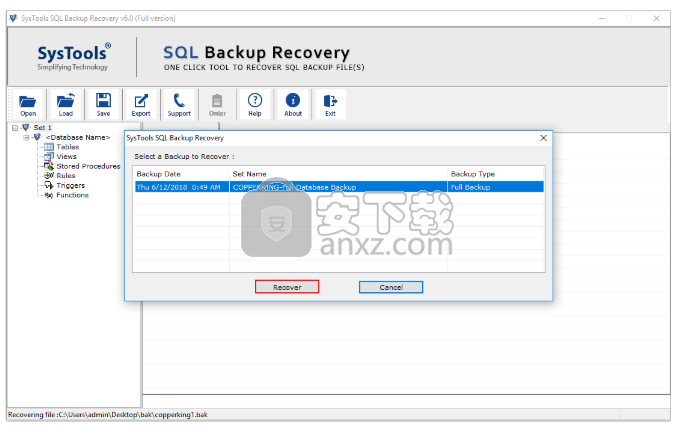 SysTools SQL Backup Recovery(SQL数据库备份恢复工具)