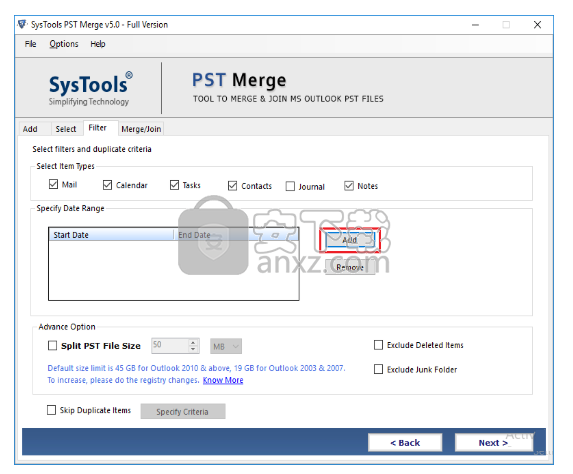 SysTools PST Merge(PST文件合并工具)