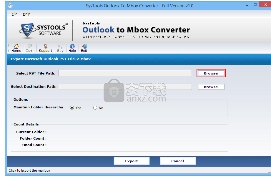 SysTools Outlook to MBOX(Outlook转Mbox转换器)