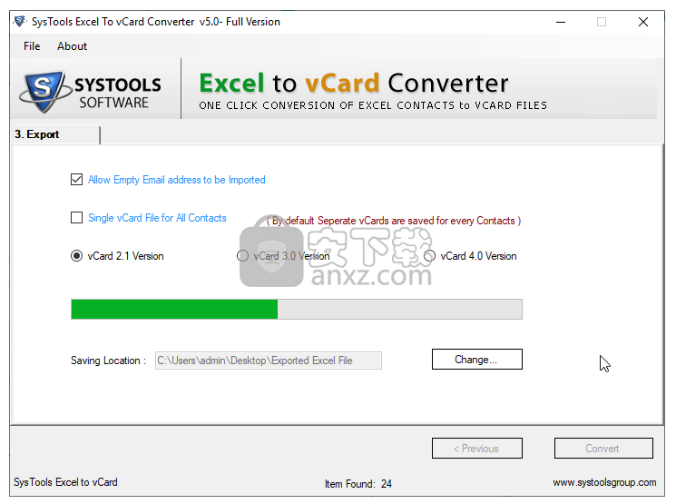 SysTools Excel to vCard Converter(Excel转vCard转换器)