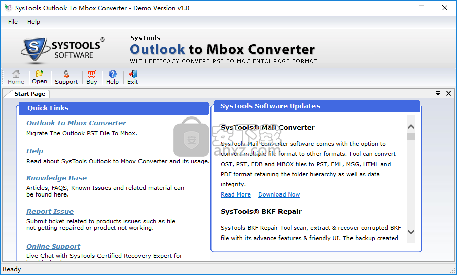 SysTools Outlook to MBOX(Outlook转Mbox转换器)