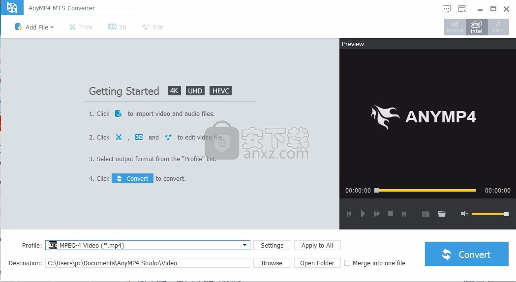 AnyMP4 MTS Converter(MTS转换器)