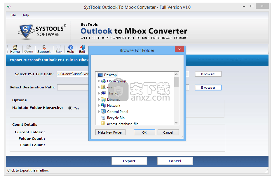 SysTools Outlook to MBOX(Outlook转Mbox转换器)