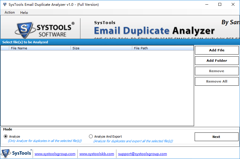 SysTools Email Duplicate Analyzer(重复邮件清理工具)