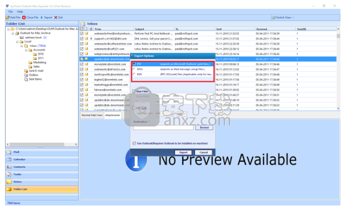 SysTools Outlook Mac Exporter(OLM到PST转换器)