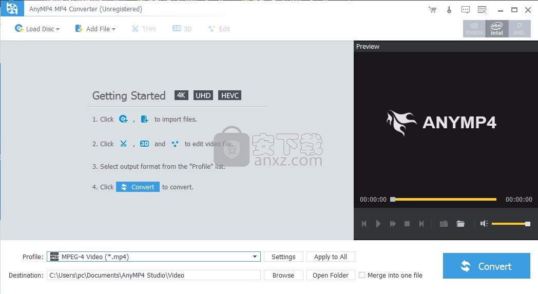 AnyMP4 MP4 Converter(Mp4格式转换工具)