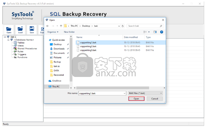 SysTools SQL Backup Recovery(SQL数据库备份恢复工具)