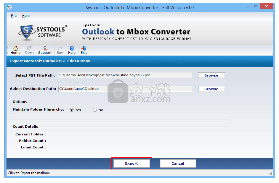 SysTools Outlook to MBOX(Outlook转Mbox转换器)