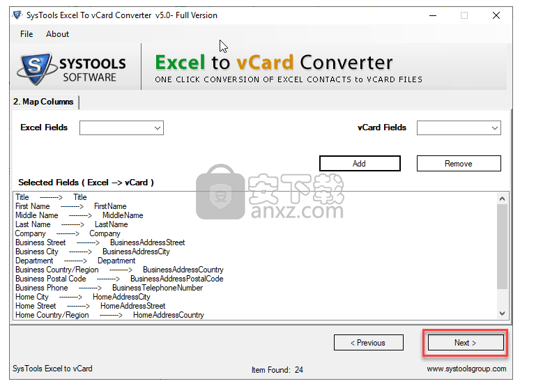 SysTools Excel to vCard Converter(Excel转vCard转换器)