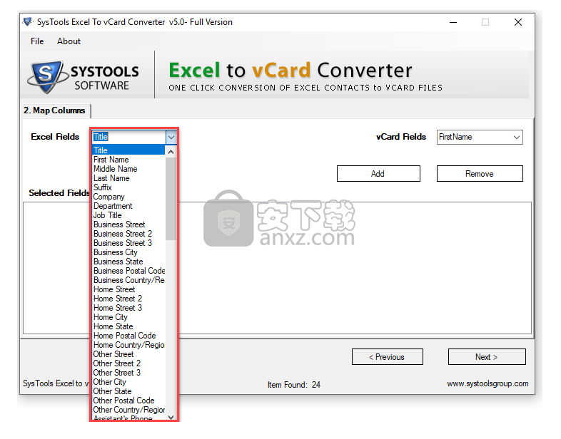 SysTools Excel to vCard Converter(Excel转vCard转换器)