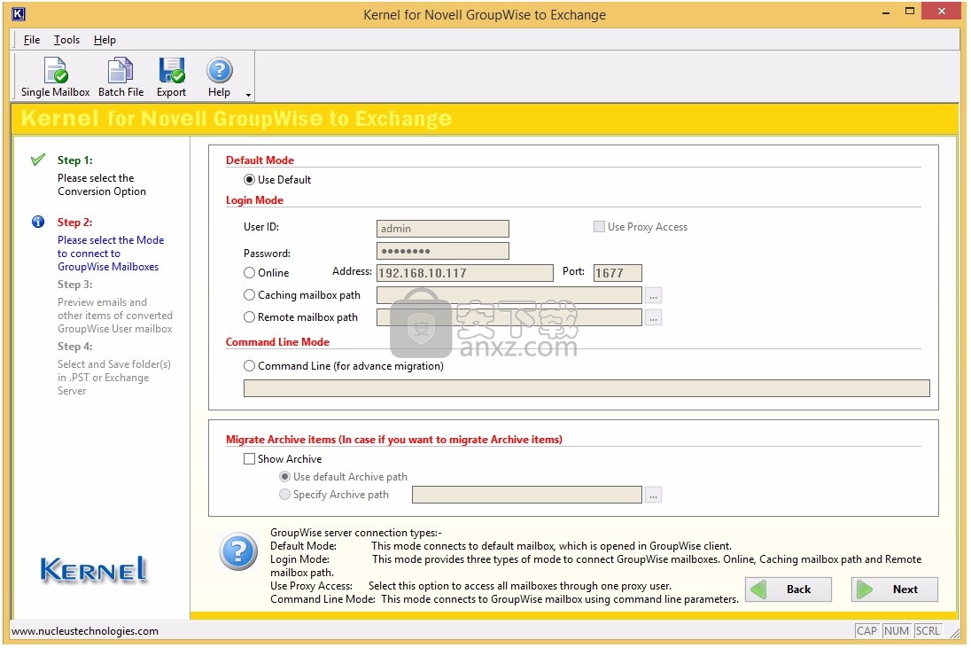 Nowell GroupWise to Exchange(电子邮件迁移)