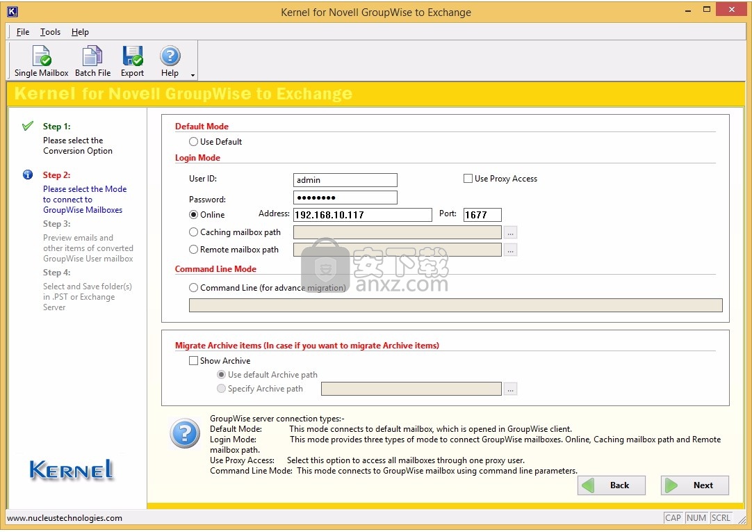 Nowell GroupWise to Exchange(电子邮件迁移)