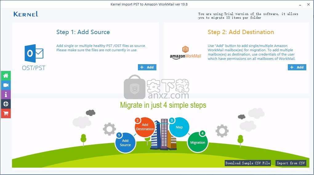 Import PST to Amazon WorkMail(PST文件迁移工具)