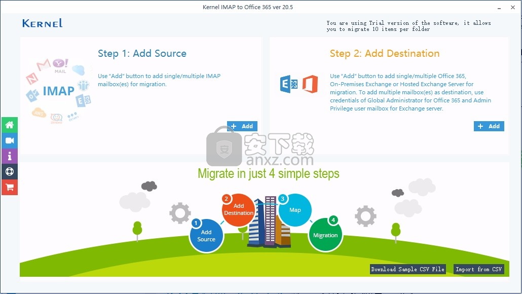 Kernel IMAP to Office 365(IMAP文件迁移工具)