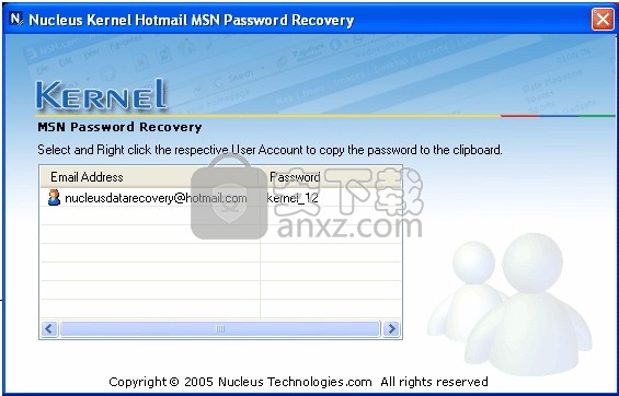 Hotmail MSN Password Recovery(密码恢复工具)